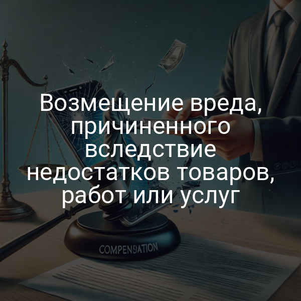Возмещение вреда, причиненного вследствие недостатков товаров, работ или услуг